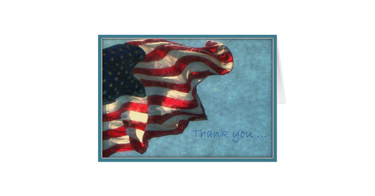 Veterans Day Thank You Military Greeting Card Zazzle