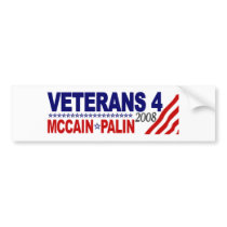 Veterans for McCain Palin 2008 bumper stickers by worldsfair Veterans for McCain Palin 2008 bumper stickers