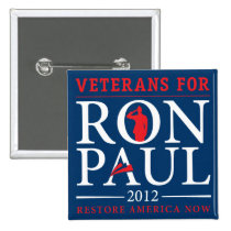 Veterans for Ron Paul Retro Button buttons