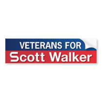 Veterans for Scott Walker Bumper Stickers
