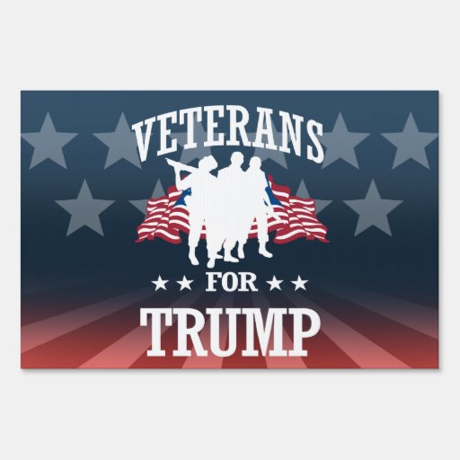 VETERANS FOR TRUMP LAWN SIGN Zazzle