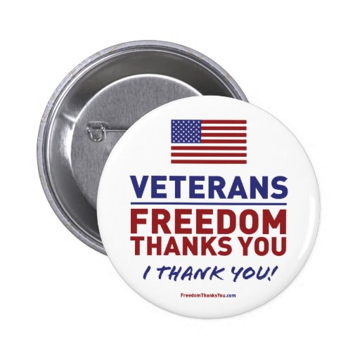 Thank You Veterans Buttons And Thank You Veterans Pins