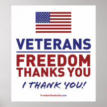 Veterans, Freedom Thanks You. Print