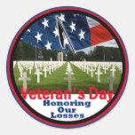 Veterans Round Sticker