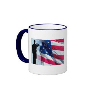Veterans: Salute the Flag mug