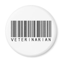 Veterinarian Bar Code magnets by NotWorking Veterinarian Bar Code magnets