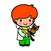 Veterinarian Boy photo sculptures