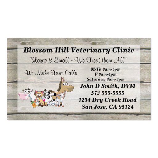 Veterinarian Business Card Zazzle