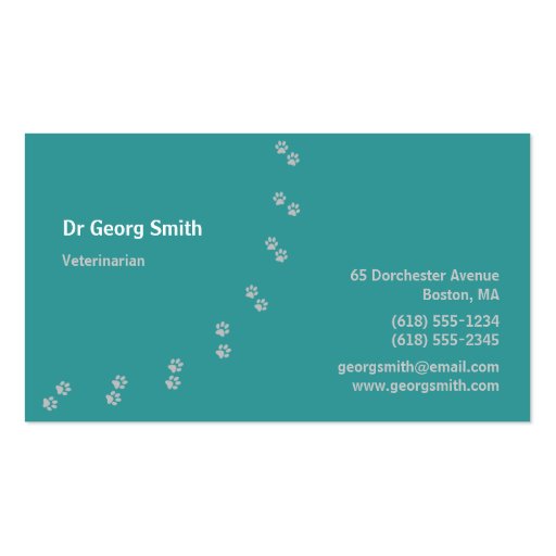 Veterinarian Business Card (front side)