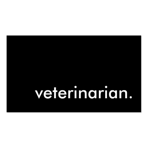 veterinarian. business cards