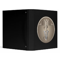 Veterinarian Caduceus 3 Ring Binder
