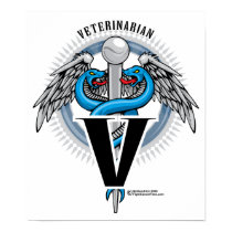Veterinarian Caduceus posters