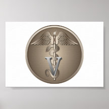 Veterinarian Caduceus Posters