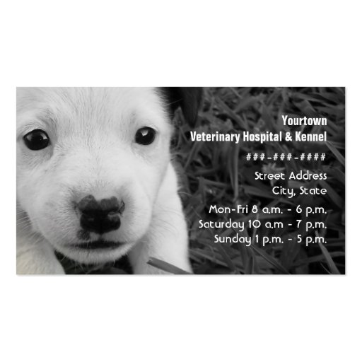 Veterinarian & Kennel Business Card - Jack Russell (front side)
