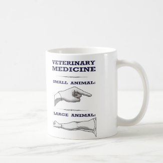 Veterinarian Mug large vs. small animal practice Mugs