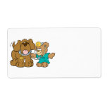 veterinarian vet teddy bear design custom shipping labels