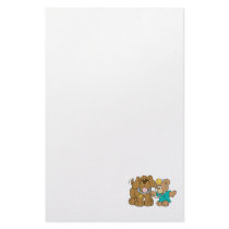 veterinarian vet teddy bear design stationery paper