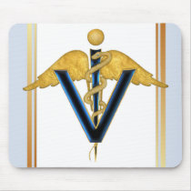Veterinary Caduceus mousepads