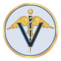 Veterinary Caduceus stickers by Spice Veterinary Caduceus stickers