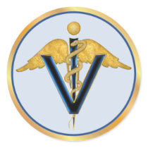 Veterinary Caduceus stickers by Spice Veterinary Caduceus stickers