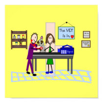 Veterinary Clinic Art Poster posters by ProfessionalDesigns Veterinary Clinic Art Poster posters