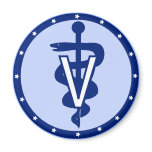 veterinary logo 2 fridge magnet