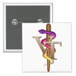 Veterinary Tech Pinback Buttons