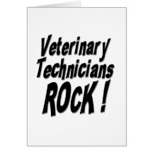 Veterinary Technicians Rock! Greeting Card