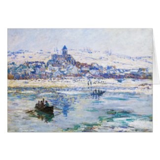 Vetheuil in Winter Claude Monet Greeting Cards