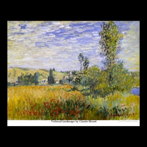 Vetheuil landscape by Claude Monet Poster