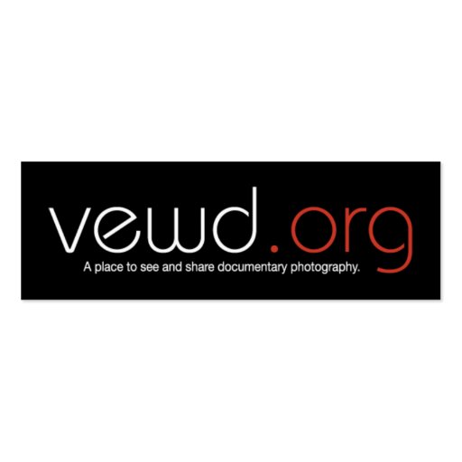 Vewd Media Photographer Card - Skinny Business Card