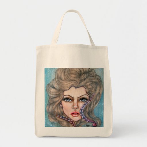Vexed tote bag aquatic octopus woman