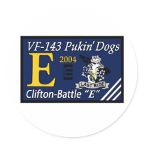 vf-143 Pukin' Dogs 2004 Round Sticker