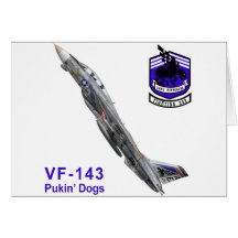 VF-143 Pukin' Dogs Greeting Cards