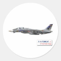 VF-143 Pukin' Dogs Round Stickers