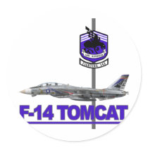 VF-143 Pukin' Dogs Round Stickers