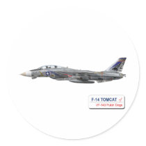 VF-143 Pukin' Dogs Round Stickers