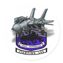 VF-143 Pukin' Dogs Round Stickers