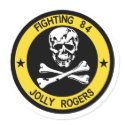 VF-84 Jolly Rogers Sticker by peter_pan03 VF-84 Jolly Rogers Sticker