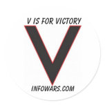 vforvictory, V is for victory, Infowars.com stickers