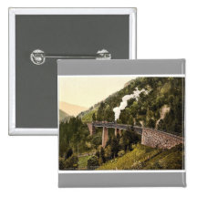 Viaduct and gorge, Hollenthal, Black Forest, Baden Buttons