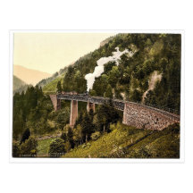 Viaduct and gorge, Hollenthal, Black Forest, Baden Post Card
