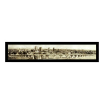 Viaduct Dallas Skyline Photo 1912 posters