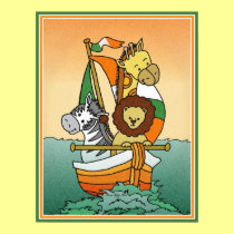 Viaje animal irlandés con la frontera posters