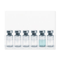 Vials containing medicine for injections. This Postcards