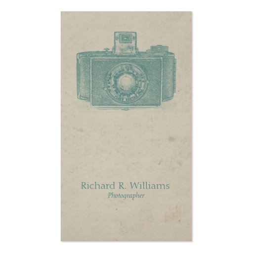 Viantage Camera Photographer Business Card Template (front side)