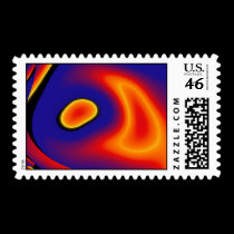 Vibrant abstract postage stamp stamps