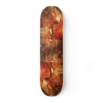 Vibrant Autumn Abstract Digital Fractal Skate Board Decks