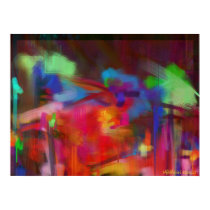 Vibrant Cacophony of Colour Abstract Poster