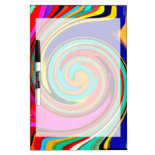 Vibrant Colorful Abstract Swirl of Melted Crayons Dry Erase Whiteboards